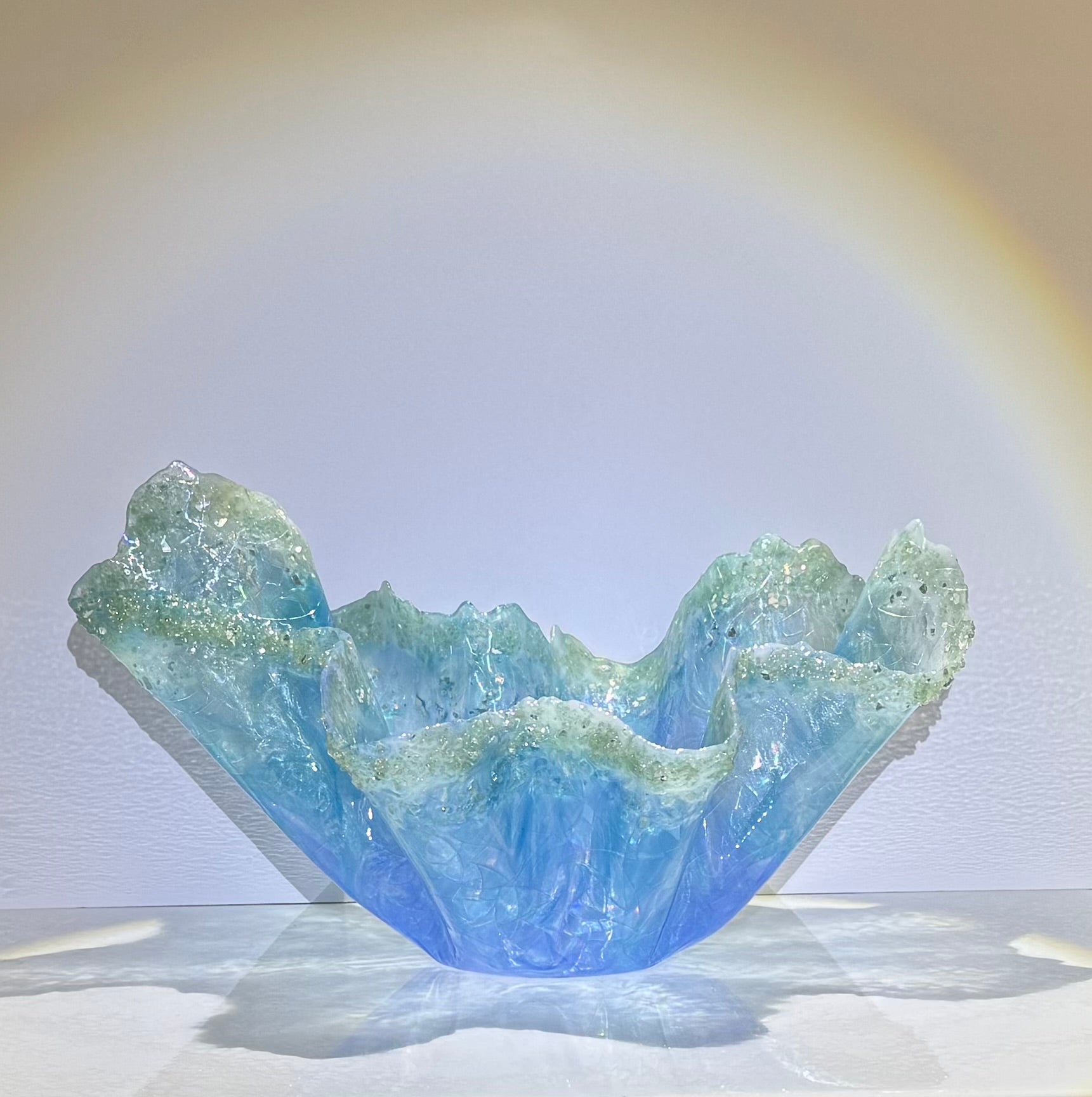 Tropical Blues Epoxy Art