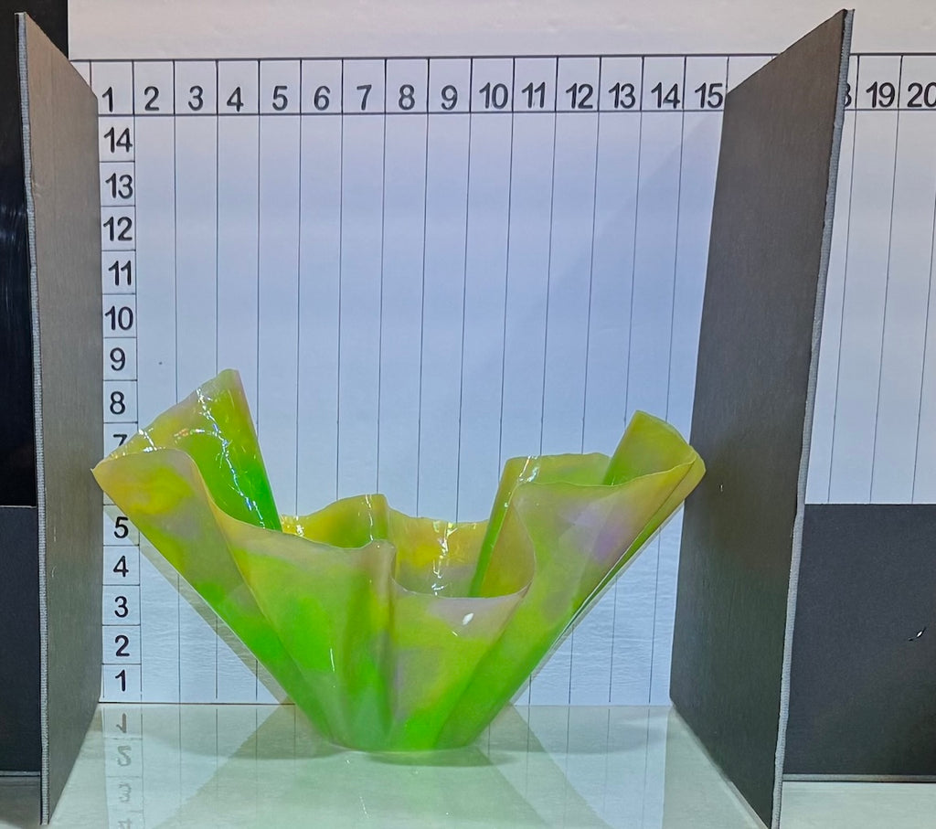 Neon Green, Yellow & Purple Medium Vase