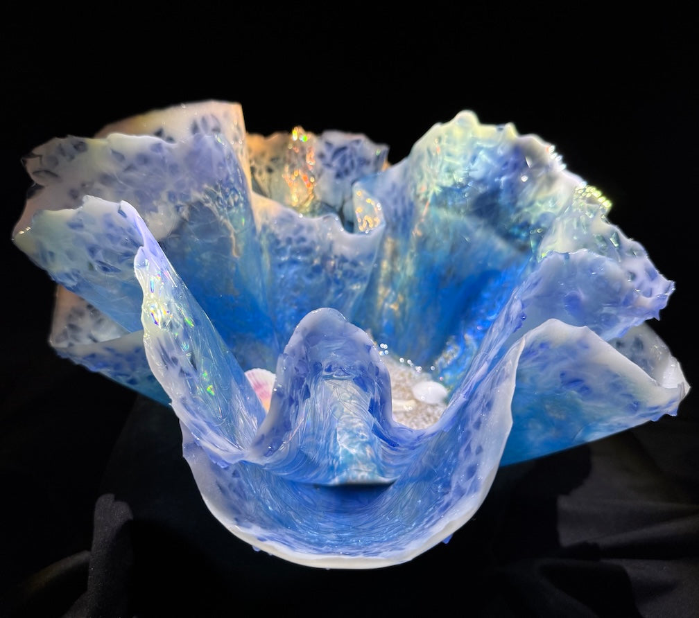 Blue on Blue Double Nested Center Piece