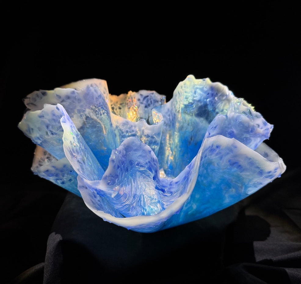 Blue on Blue Double Nested Center Piece