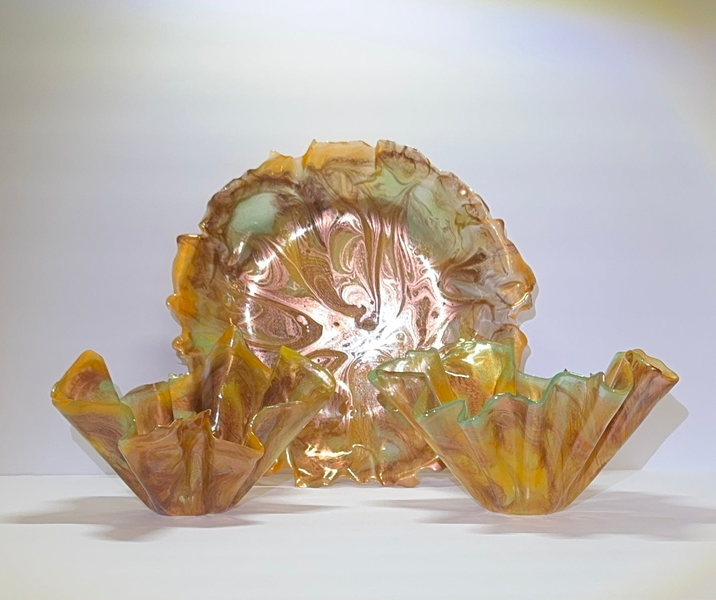 Luminous Copper, Mint & Muted Orange Platter