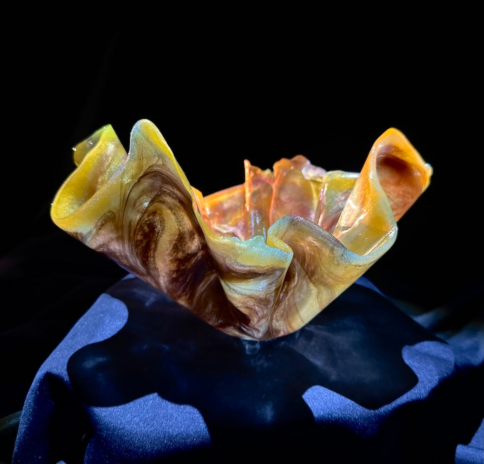 Warm Toned Small Epoxy Vase