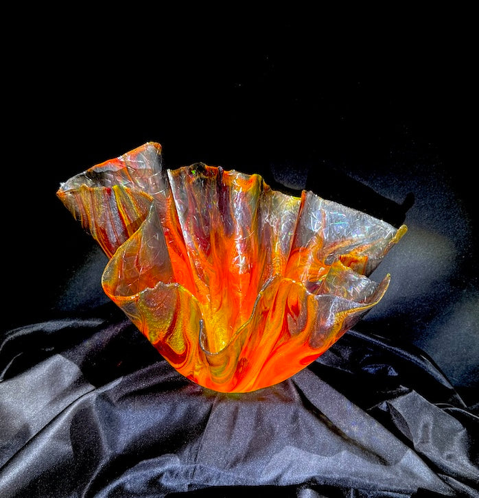 Radiant Fire & Smoke Large Vase Yellow Base