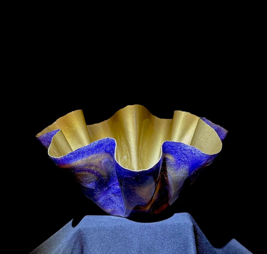 Rich Purple & Gold Medium/Small Vase