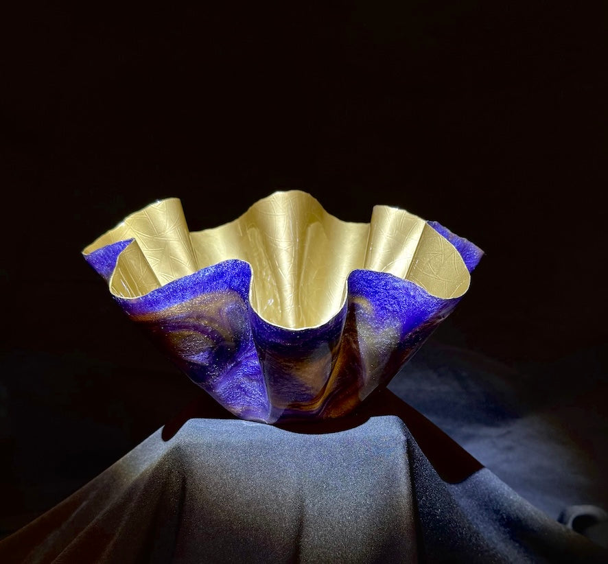 Rich Purple & Gold Medium/Small Vase