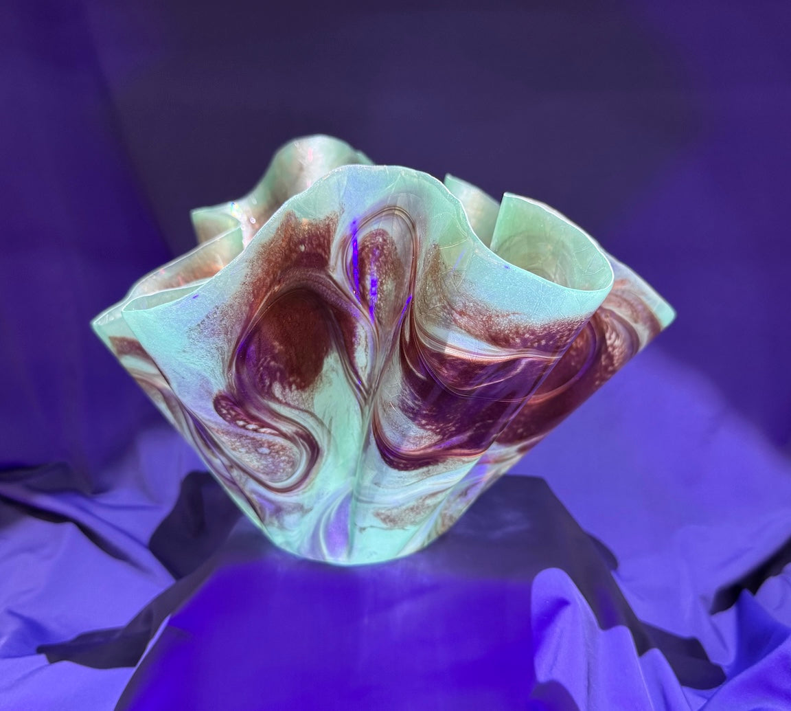 Translucent Turquoise & Copper Large Centerpiece