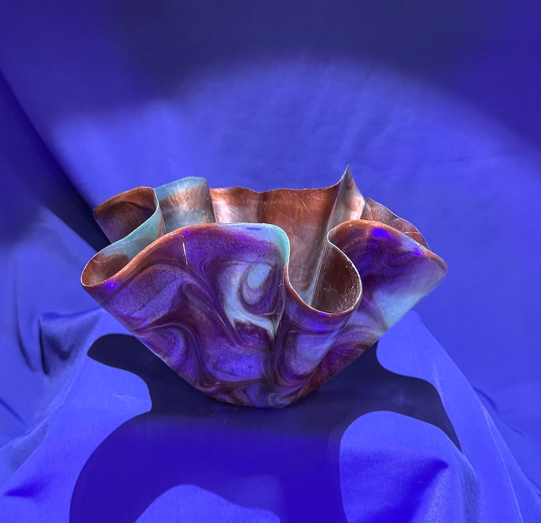 Copper & Turquoise Small Vase