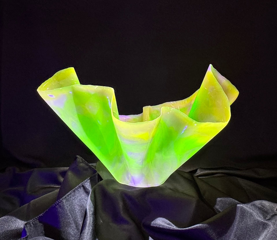 Neon Green, Yellow & Purple Medium Vase