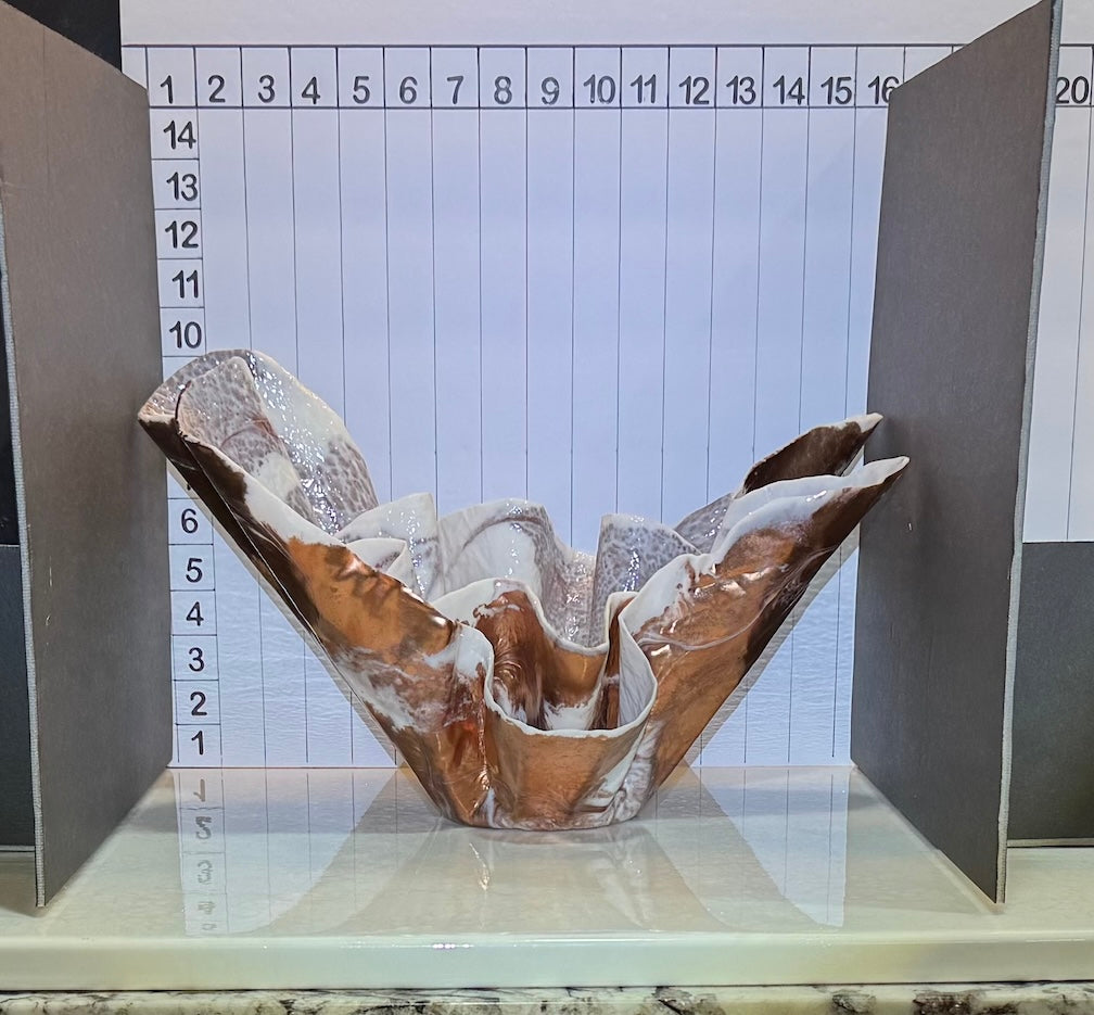 Simple Elegant Large Double Copper and White Centerpiece