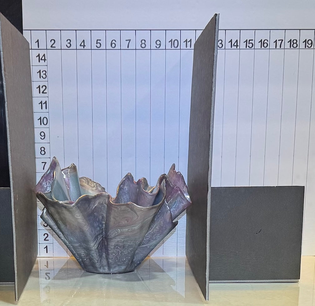 Muted Blue, Violet and Silver Double Medium Centerpiece