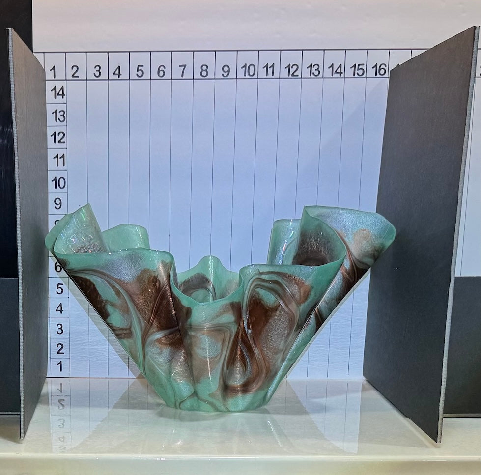 Translucent Turquoise & Copper Large Centerpiece