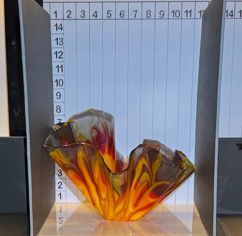 Radiant Fire & Smoke Medium Vase Yellow Base