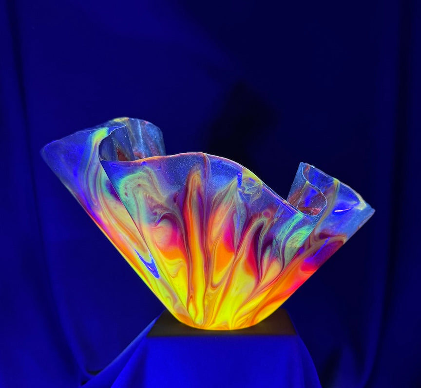 Radiant Fire & Smoke Medium Vase Yellow Base