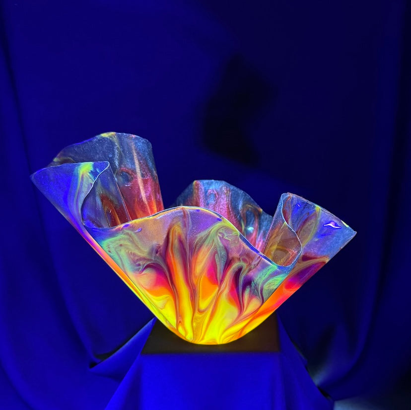 Radiant Fire & Smoke Medium Vase Yellow Base