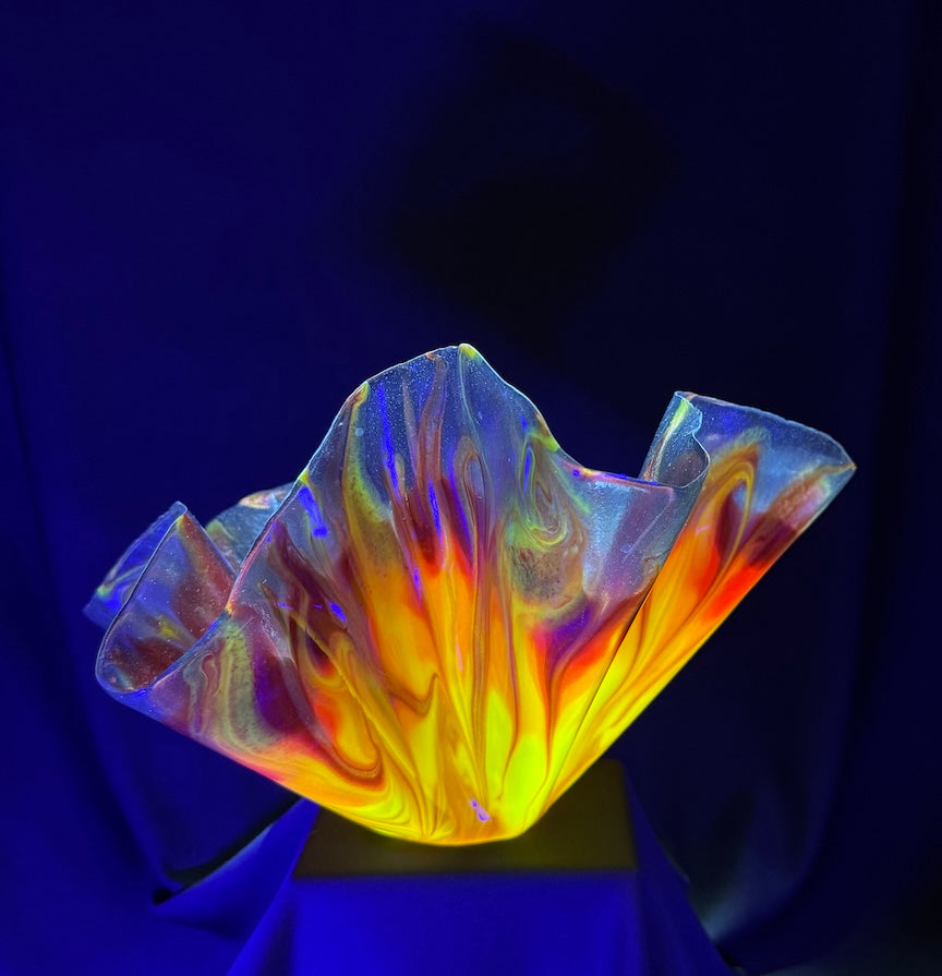 Radiant Fire & Smoke Medium Vase Yellow Base