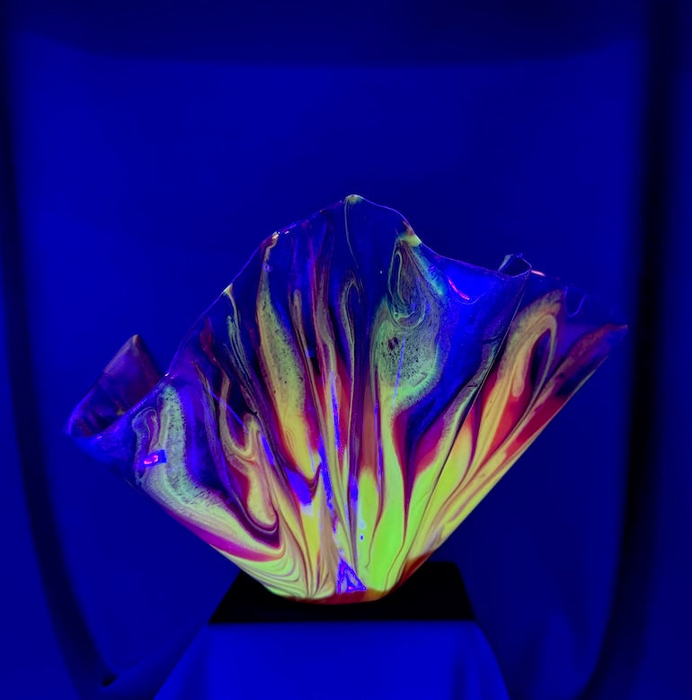 Radiant Fire & Smoke Medium Vase Yellow Base