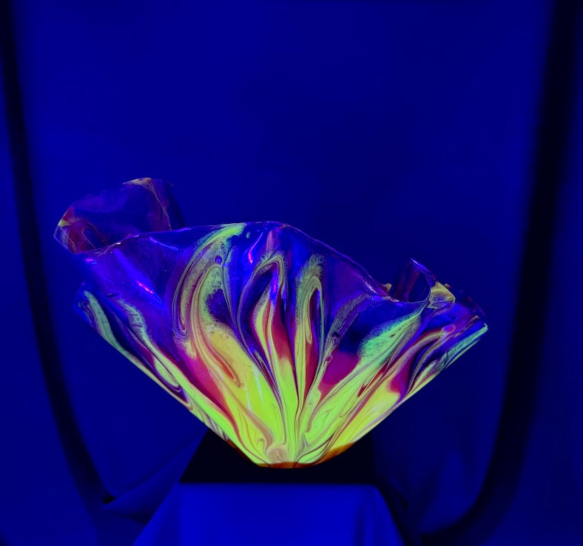 Radiant Fire & Smoke Medium Vase Yellow Base