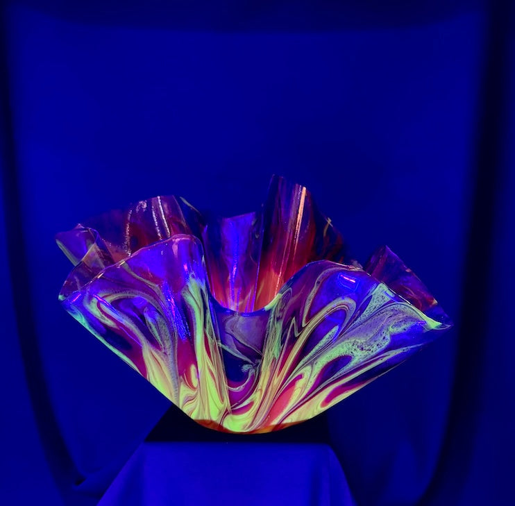 Radiant Fire & Smoke Medium Vase Yellow Base