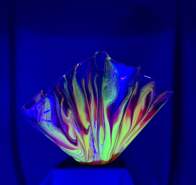 Radiant Fire & Smoke Medium Vase Yellow Base