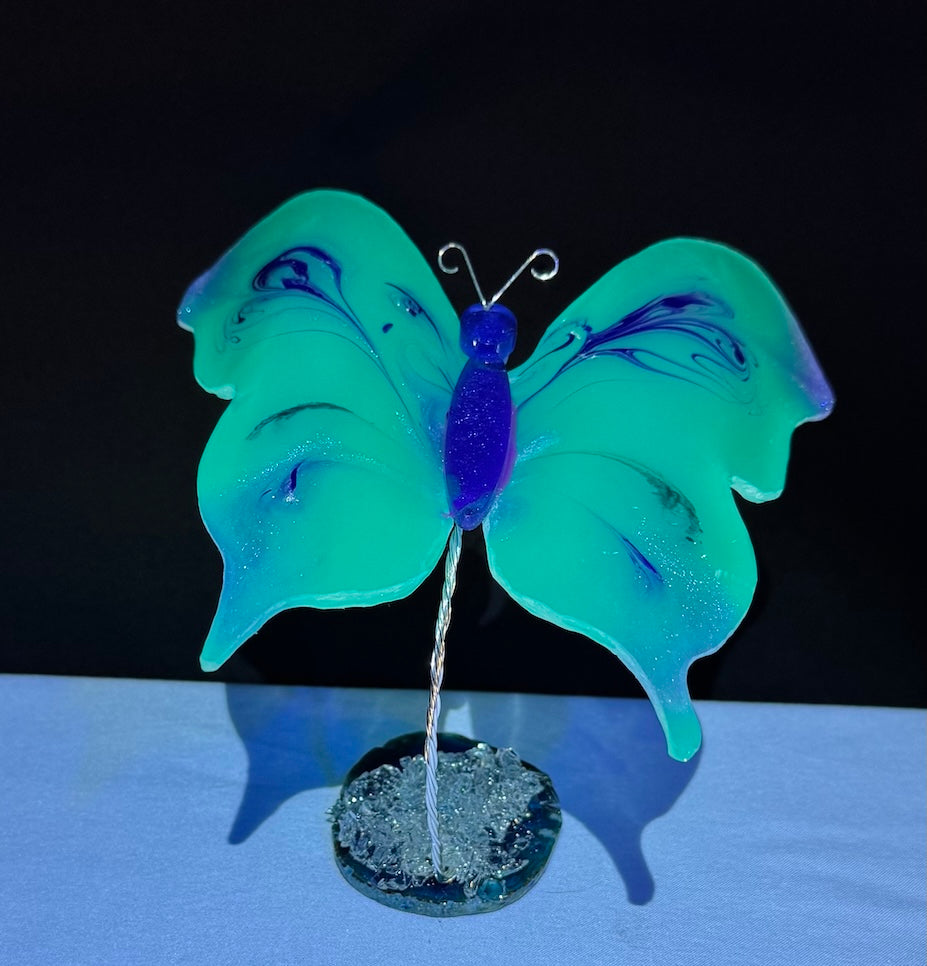 Butterfly in Teal and Purple