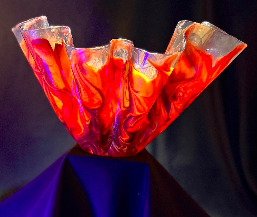 Radiant Fire & Smoke large Vase in Deep Burgundy
