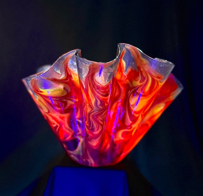 Radiant Fire & Smoke large Vase in Deep Burgundy