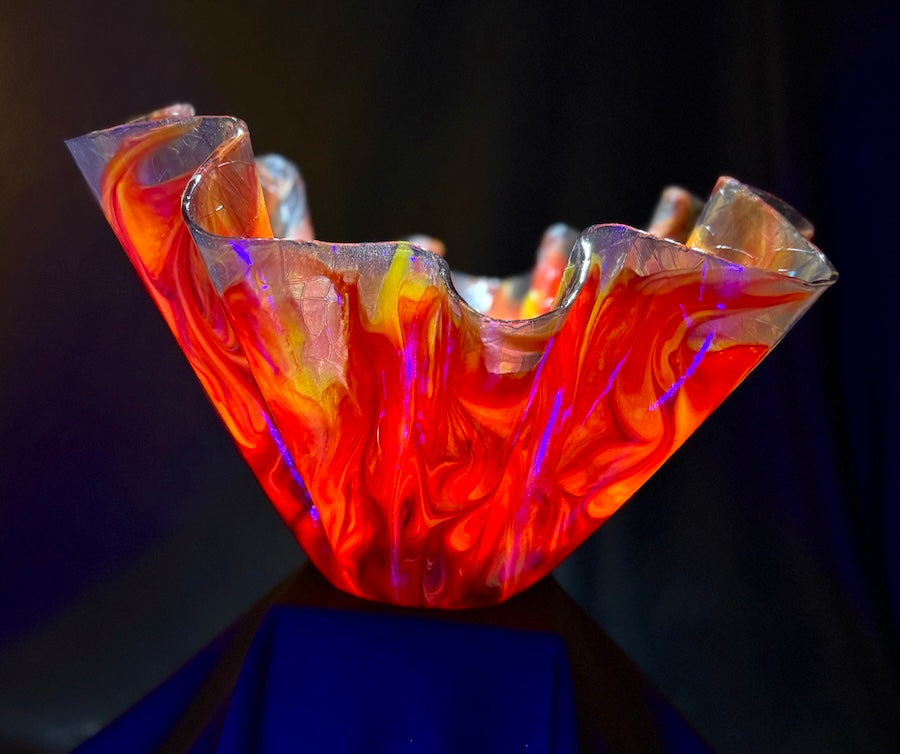 Radiant Fire & Smoke large Vase in Deep Burgundy