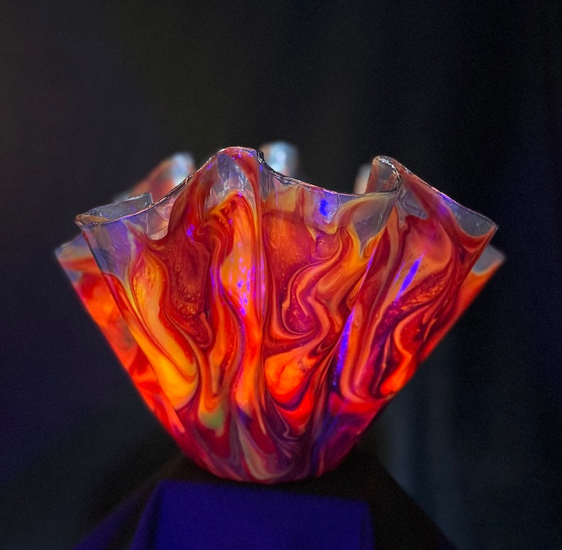 Radiant Fire & Smoke large Vase in Deep Burgundy