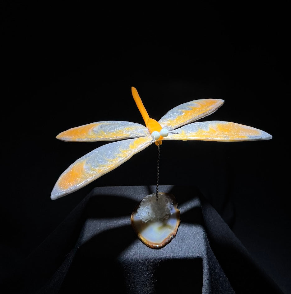 Dragonfly in Neon Orange