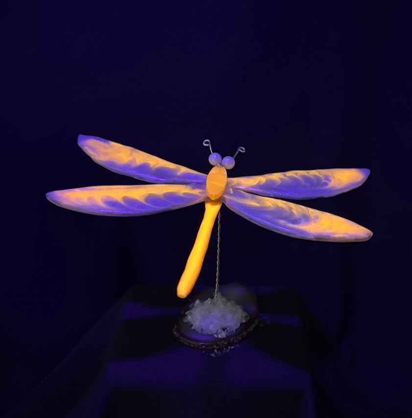 Dragonfly in Neon Orange
