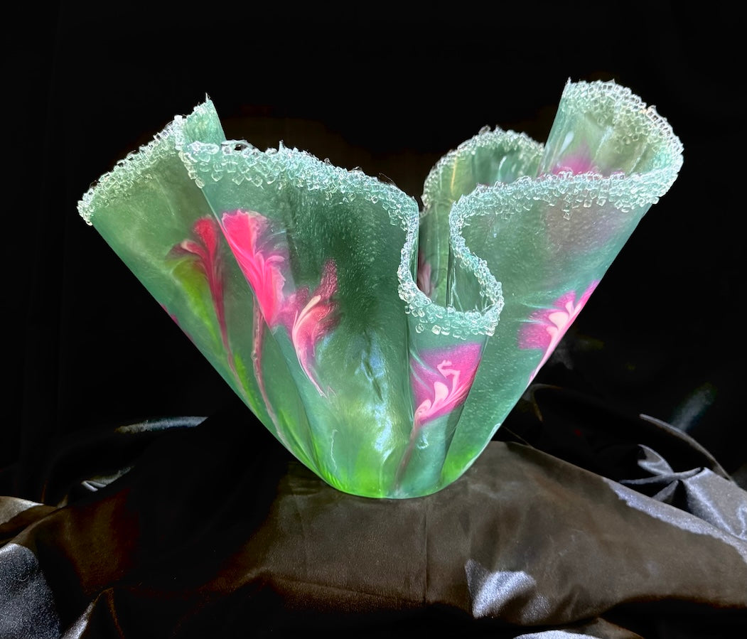 Translucent Large Sage Green Floral Centerpiece