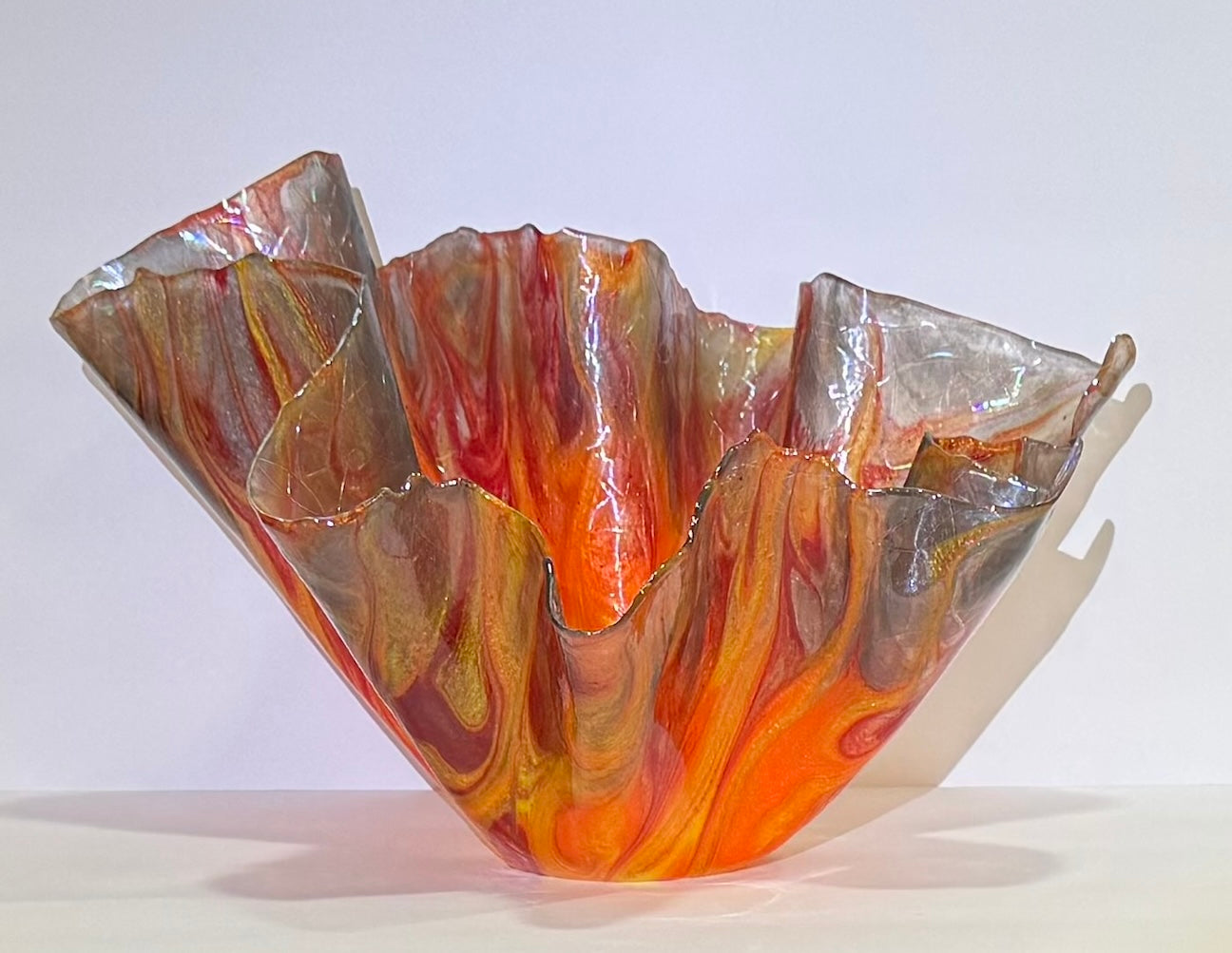 Radiant Fire & Smoke Large Vase Yellow Base