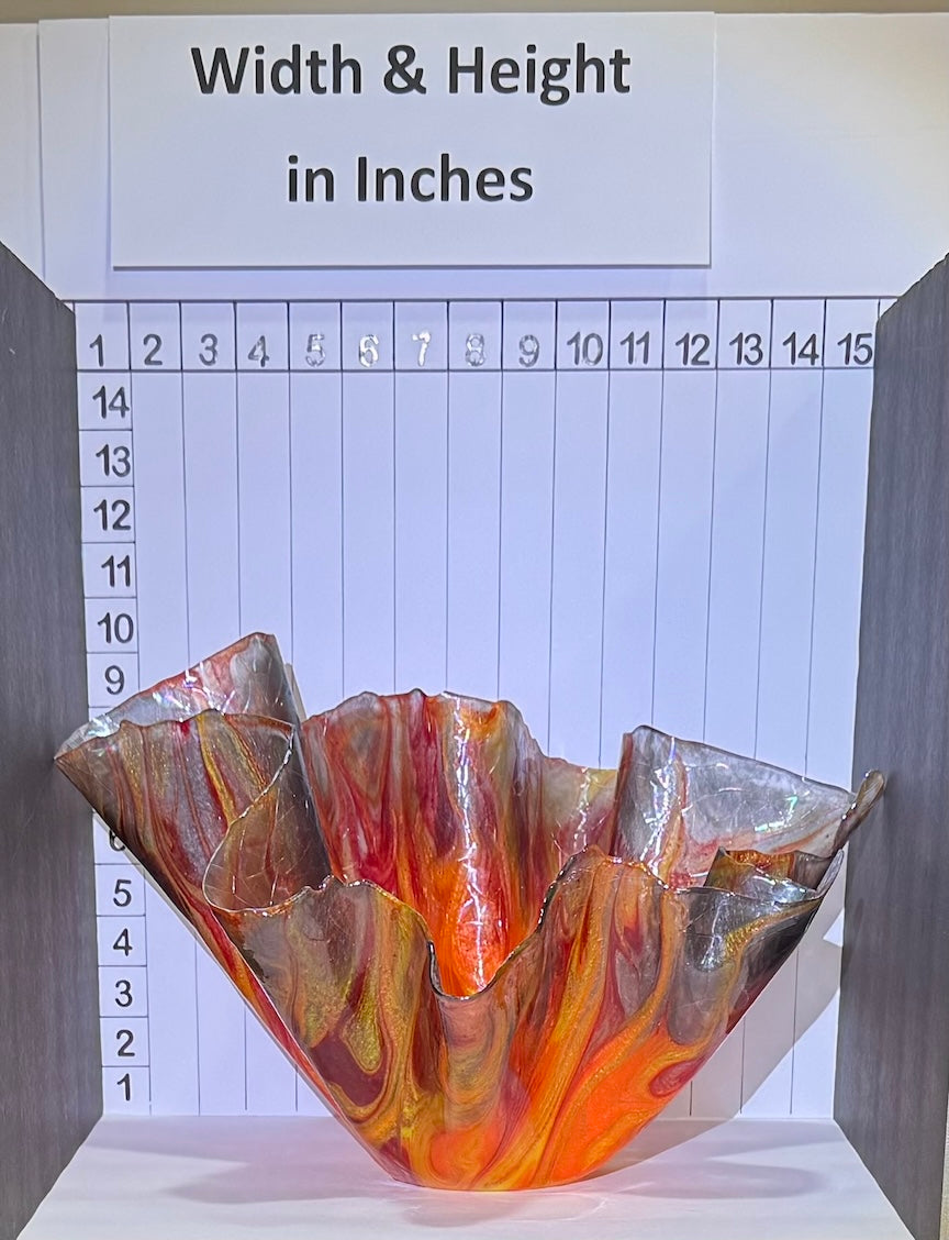 Radiant Fire & Smoke Large Vase Yellow Base