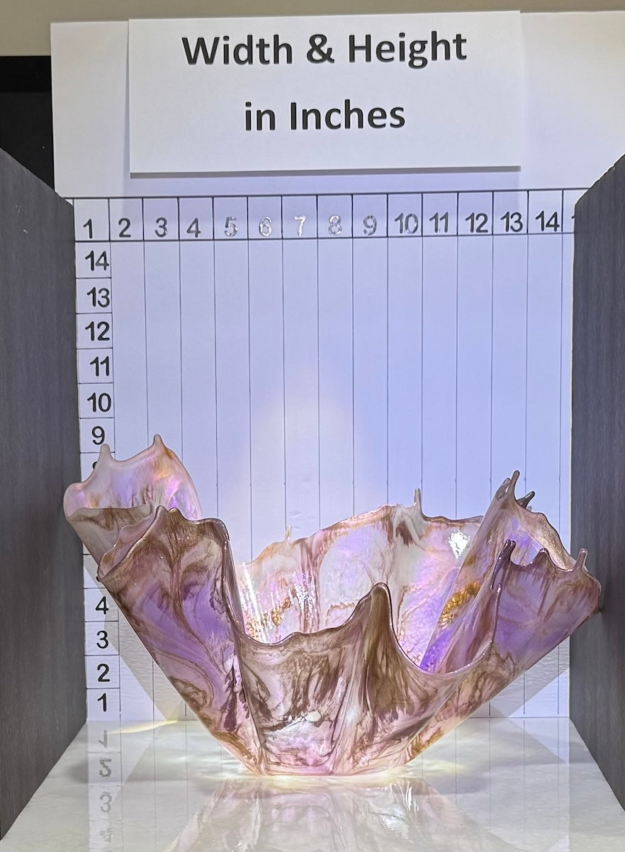 Impressive Pearly violet & copper large vase