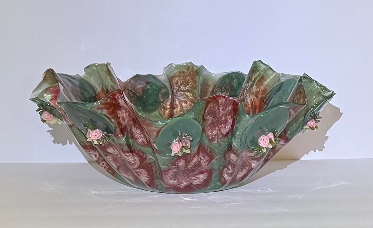 Scarlett, Sage & Pink Floral Bowl
