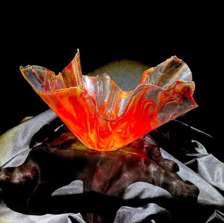 Radiant Fire & Smoke Medium Vase Yellow Base