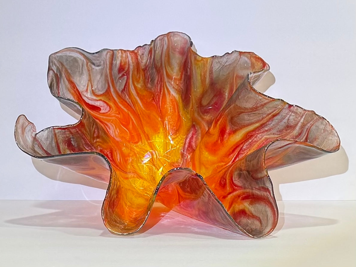 Radiant Fire & Smoke Medium Vase Yellow Base