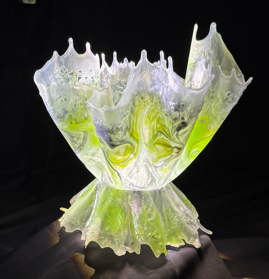 Fabulous Pistachio, Silver & Pearly White Double Stack