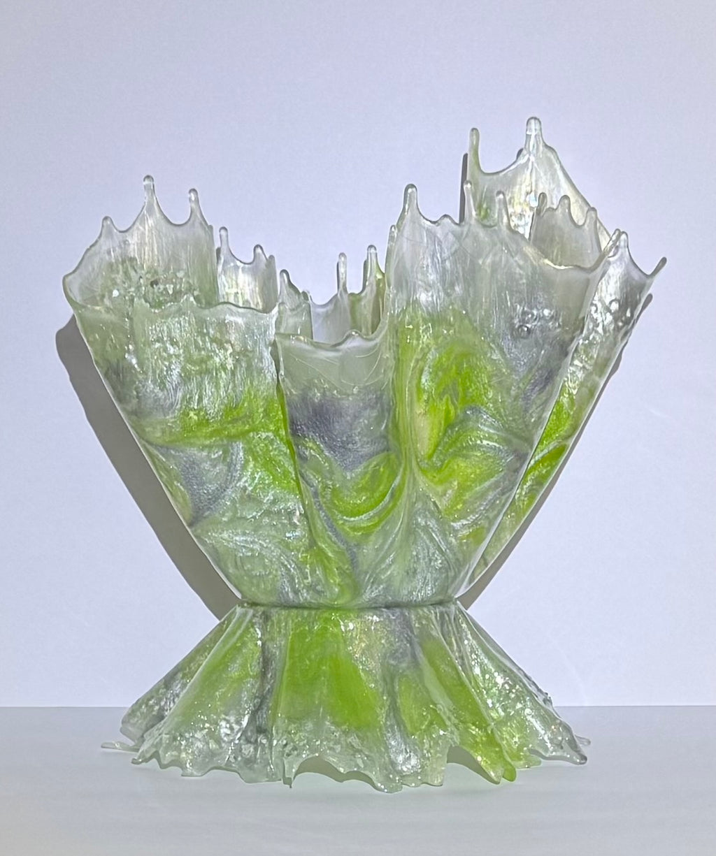 Fabulous Pistachio, Silver & Pearly White Double Stack