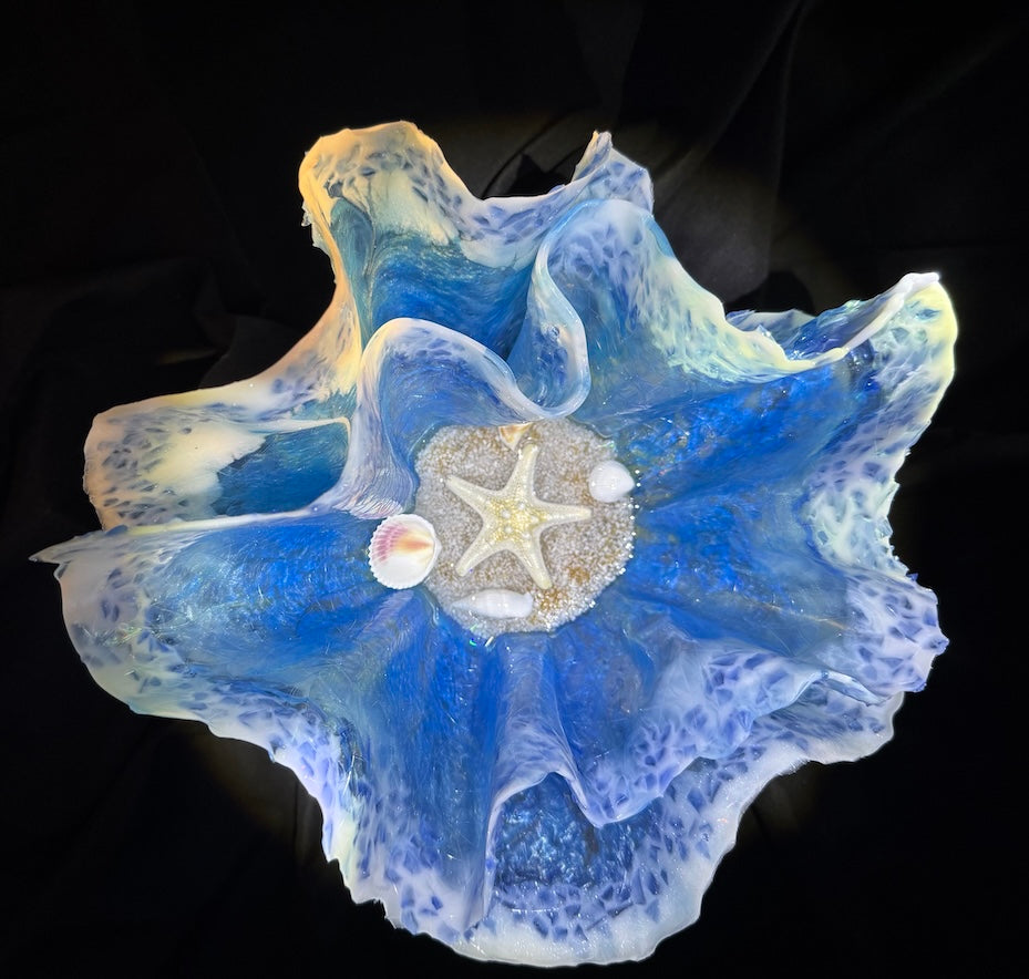 Blue on Blue Double Nested Center Piece