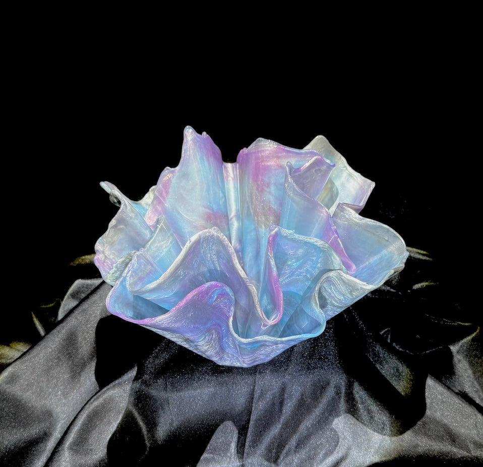 Muted Blue, Violet and Silver Double Medium Centerpiece